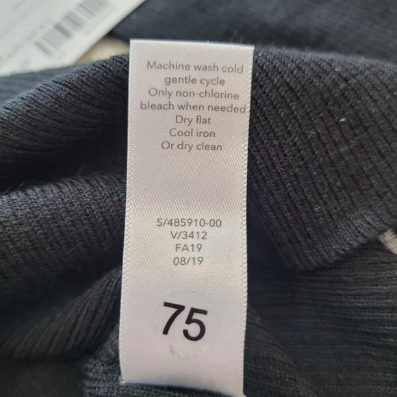 Athleta Table Rock Sweater Black Silver New NWT XS Merino Wool Thermolite Ribbed - Picture 9 of 9
